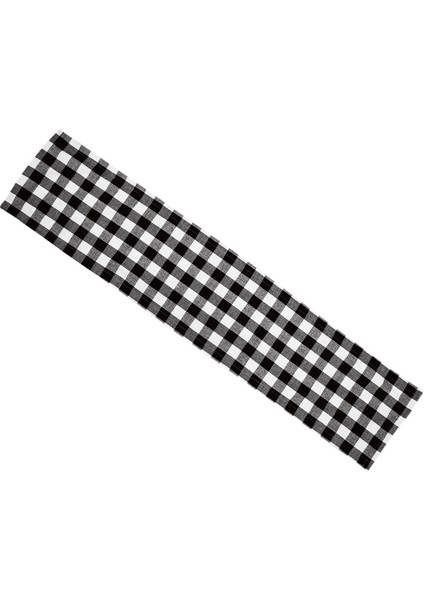 180X38CM Buffalo Ekose Çuval Bezi Noel Masa Koşucu Peçete Noel Masa Dekorasyon Oduncu Temalı Doğum Günü Partisi Dekoru (Yurt Dışından)