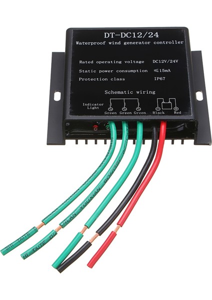 12V/24V 9000W Rüzgar Türbinleri Jeneratör Kontrolörü Su Geçirmez Şarj Aşırı Gerilim Koruma Kontrolörü Regülatörü (Yurt Dışından)