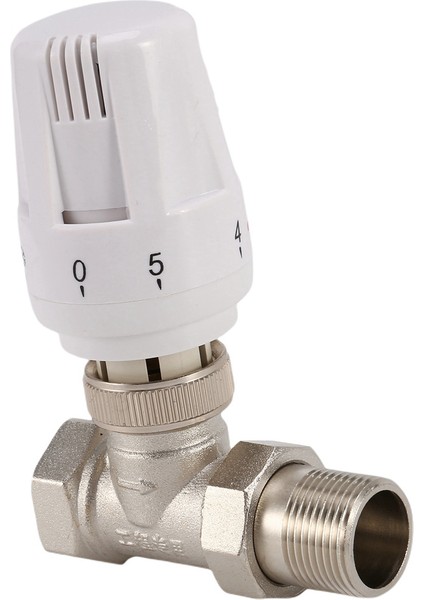 3x 3/4 Inç Pirinç Termostatik Radyatör Vanası Düz Tip DN20 Otomatik Sıcaklık Kontrol Vanası Yerden Isıtma (Yurt Dışından)