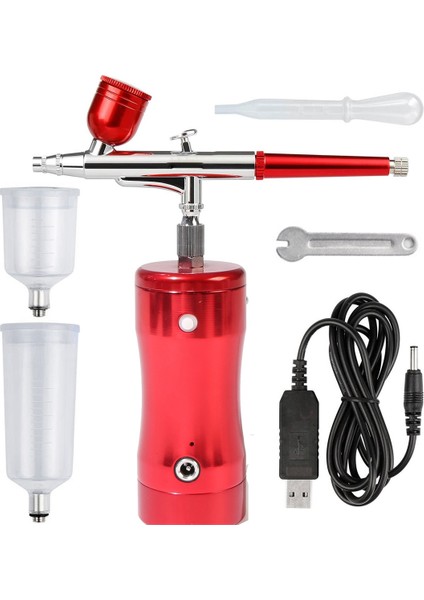 Airbrush Seti, Akülü Airbrush Kompresörü, Makyaj Için Mini Hava Kompresörü, Pasta Süsleme, Kurabiye, Mod, Makyaj, (Yurt Dışından)