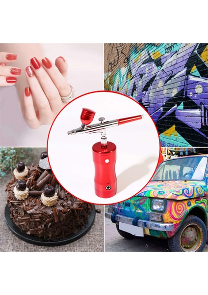Airbrush Seti, Akülü Airbrush Kompresörü, Makyaj Için Mini Hava Kompresörü, Pasta Süsleme, Kurabiye, Mod, Makyaj, (Yurt Dışından)