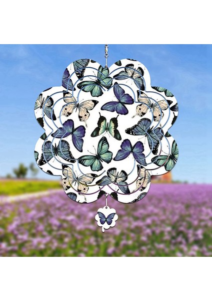 6 Adet Süblimasyon Rüzgar Spinner Boşlukları 3D Rüzgar Spinners Asılı Rüzgar Spinners Kapalı Açık Bahçe Dekorasyon L (Yurt Dışından)