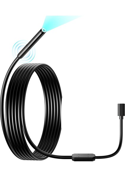 6 LED Işıklı Kablosuz Endoskop Wifi Endüstriyel Borescope Tip-C USB Yılan Kamera Su Geçirmez IP67 Muayene Kamerası (Yurt Dışından)