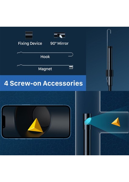 6 LED Işıklı Kablosuz Endoskop Wifi Endüstriyel Borescope Tip-C USB Yılan Kamera Su Geçirmez IP67 Muayene Kamerası (Yurt Dışından) indirimleri