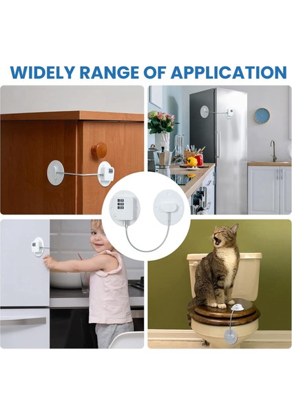 Parça Dolap Kilidi Şifreli Buzdolabı Kilidi Combo Çocuk Güvenliği 6 Tornavidalı Şifreli Kilit (Beyaz) (Yurt Dışından) fırsatları