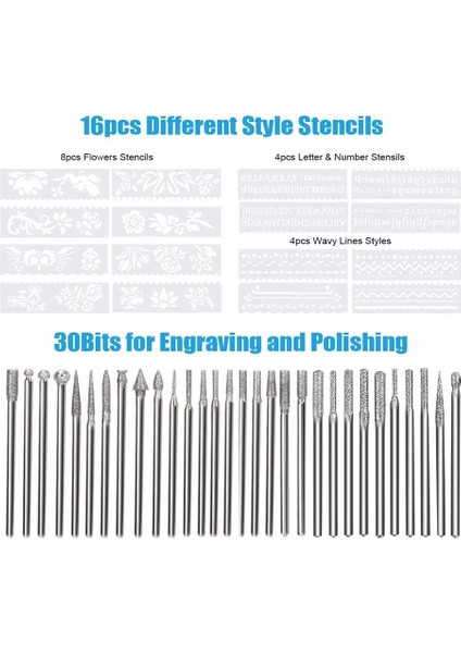 USB Gravür Kalemi, Şarj Edilebilir Mini Gravür Gravür Kalemi Gravür Aksesuarları Ile, Metal Cam Taş Takı Çivi Için (Yurt Dışından) fırsatları