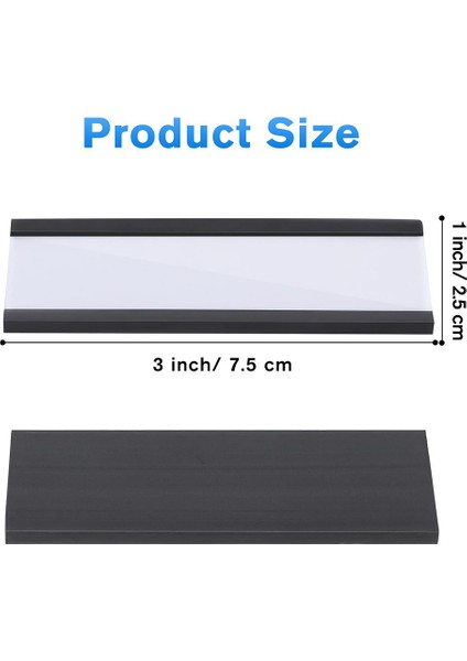 100 Paket Manyetik Etiket Tutucu C Kanal Manyetik Etiketler, Şeffaf Plastik Koruyuculu Manyetik Veri Kartı Tutucu (Yurt Dışından)