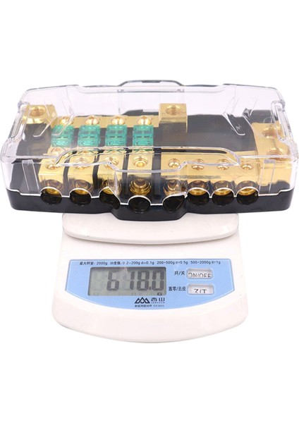 Araç Ses Çok Fonksiyonlu Sigorta Kutusu ile LED Işık Sigorta Tutucu Araba Rv Için Uygun Kamp Araba Çadırı Güç Şant 12 V-24 V (Yurt Dışından)