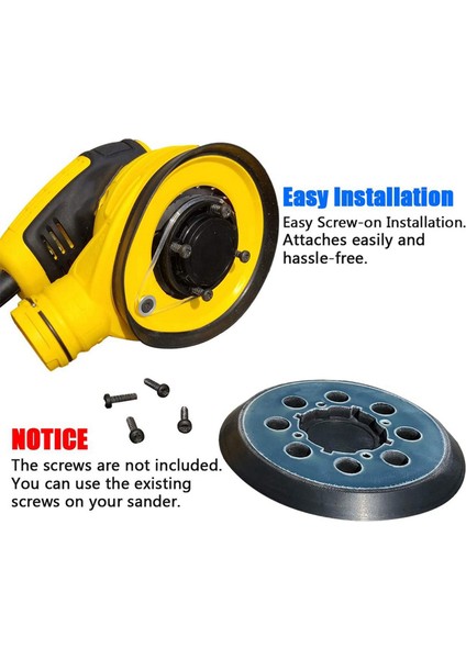 Sunshinee Dewalt-Fit DWE6421/6421K, DWE6423/6423K, DCW210B Rastgele Parça Zımpara Makinesi Için 2x 5 Inç Kanca ve Döngü Yedek Zımpara Pedi (Yurt Dışından) fırsatları
