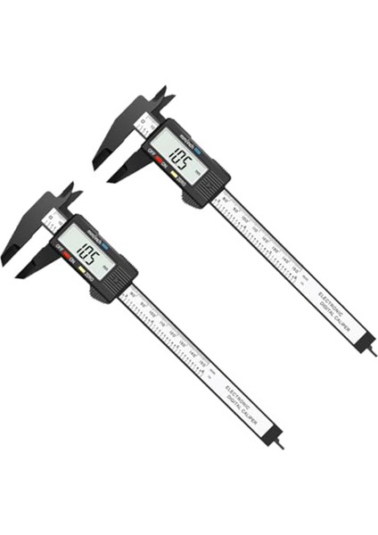 2 Paket Dijital Kumpas, Geniş LCD Ekranlı 0-6 Inç Elektronik Dijital Kumpas, Otomatik Kapatma Fonksiyonu (Yurt Dışından)