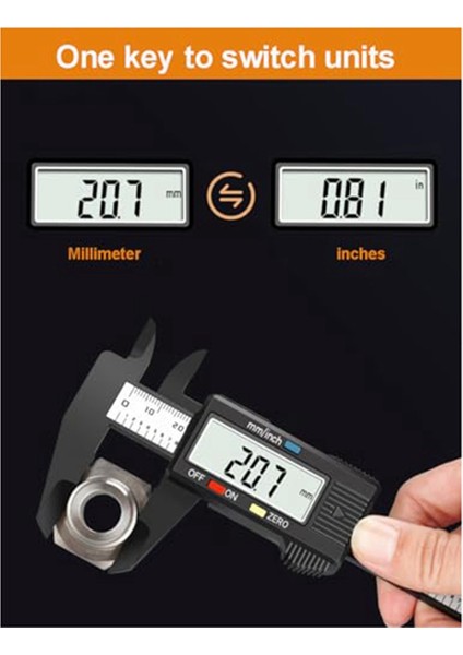 2 Paket Dijital Kumpas, Geniş LCD Ekranlı 0-6 Inç Elektronik Dijital Kumpas, Otomatik Kapatma Fonksiyonu (Yurt Dışından) indirimleri