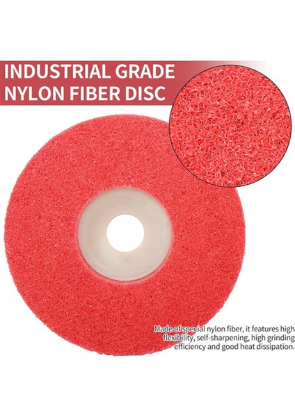 4 Inç x 5/8 Inç Naylon Fiber Düz Aşındırıcılar Açı Öğütücü Için Parlatma Parlatma Tekerleği 9p Sertlik 10 Parça, Kırmızı (Yurt Dışından) fiyatları