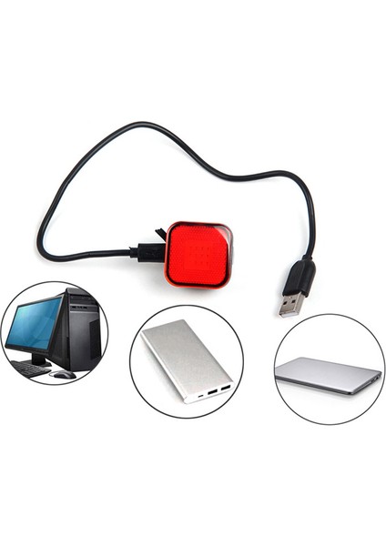 Bisiklet Arka Lambaları USB Şarjı Bisiklet Arka Lambaları Aydınlatma Işıkları LED Yarım Ekran Elektronik Ekran Gece Sürüş Ekipmanları (Yurt Dışından)