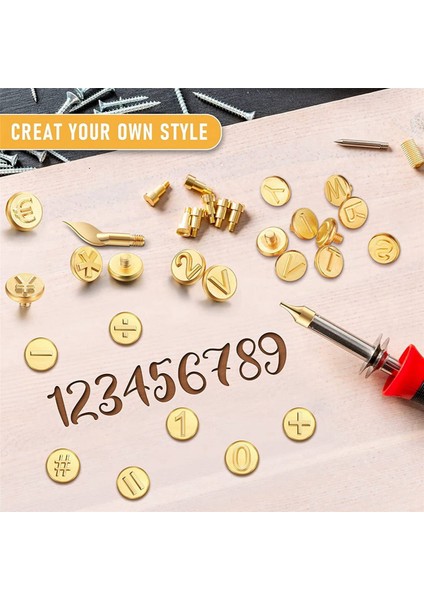 56 Adet Ahşap Yakma Ucu Mektup Ahşap Yakma Ucu Seti Dahil Olmak Üzere Alfabe Numarası Ahşap El Sanatları Için Dıy Kabartma Oyma (Yurt Dışından) modelleri