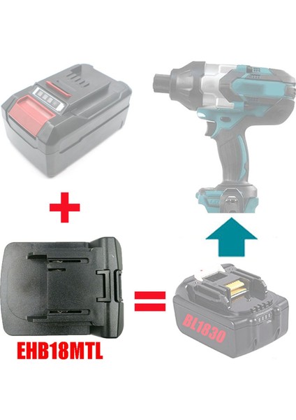 2x EHB18MTL Adaptör Dönüştürücü Kullanımı Einhell 18V Li-Ion Için Makita Lityum Için BL1830 BL1815 Için Değiştirin (Yurt Dışından) indirimleri