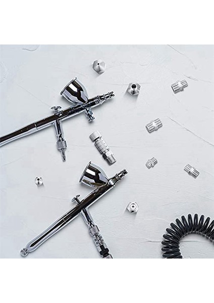 28 Adet Airbrush Adaptör Seti, Airbrush Hızlı Bırakma Bağlantı Kaplinleri, Airbrush Adaptör Kiti Montaj Konnektör Kiti (Yurt Dışından)