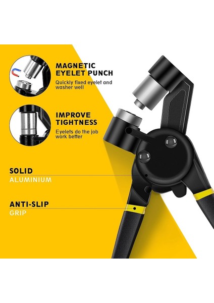 Grommet Alet Kiti, Kumaşlar, Kanvaslar, Tenteler Için 500 Adet 3/8 Inç 10 Mm'lik Grommet El Kiti (Yurt Dışından) modelleri