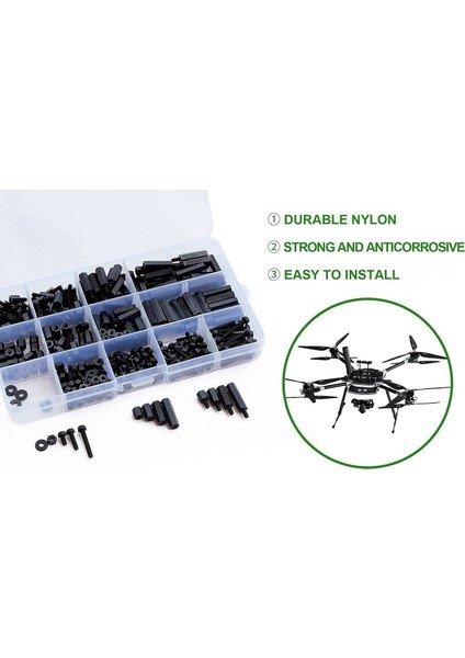 320 Adet M3 Erkek Dişi Altıgen Naylon Spacer Standoff Vida Dişli Sütun Pcb Anakart Standoff (Yurt Dışından)