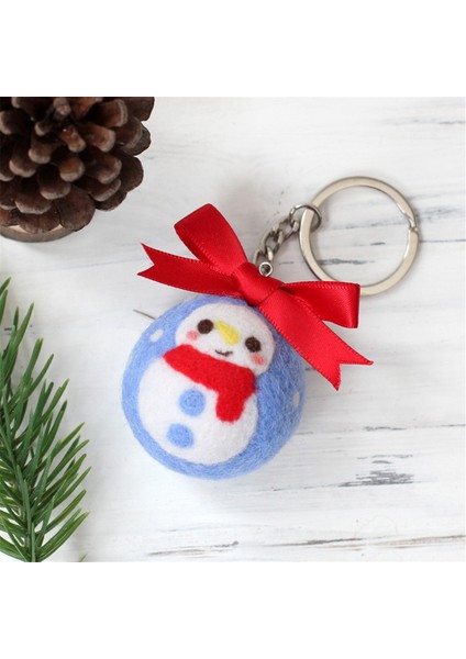 Yeni Başlayanlar Için Noel Anahtarlık Iğne Keçe Setleri, Iğne Keçe Seti, Keçe Iğneleri, Köpük Ped, Keçe Kumaş, Talimat (Yurt Dışından)