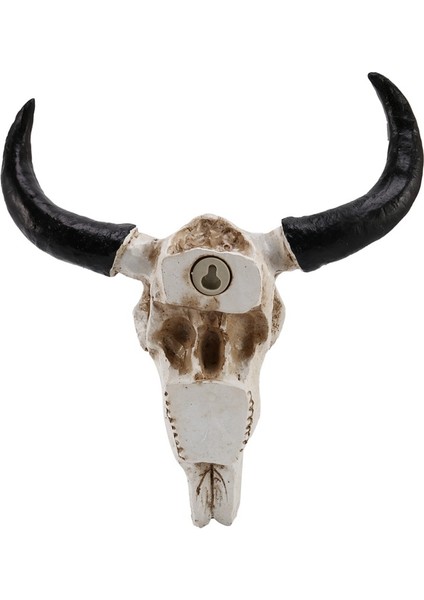 Reçine Longhorn Inek Kafatası Kafa Duvar Asılı Dekorlar 3D Hayvan Yaban Hayatı Heykel Figürler El Sanatları Boynuzları Ev Cadılar Bayramı Dekor (Yurt Dışından)