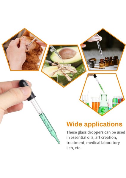 20 Adet 1 ml Cam Sıvı Damlalık, Siyah Emme Ampul ile Göz Damlalık Pipetler, Makyaj Sanat Sıvı Için, Düz Uçlu Stil (Yurt Dışından)