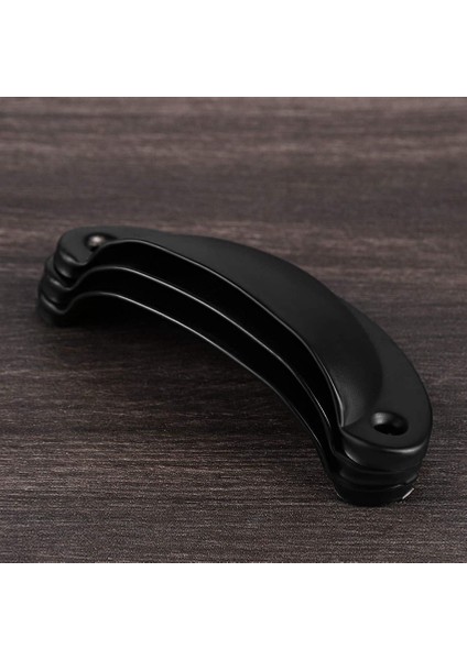 Retro Mutfak Dolabı Kolu El Mobilya Kolu Vintage Antik Kolu, 12 Parça 24 Vidalı (Siyah) (Yurt Dışından)