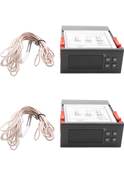 2x 220V/30A Dijital Sıcaklık Kontrol Cihazı RC-114M Termostat Röle Çıkışı -30-300 Derece Ntc Sensörlü (Yurt Dışından)