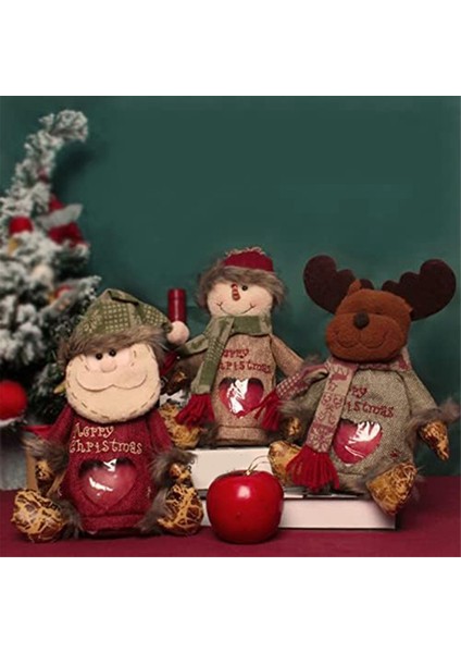 Noel Çanta Sevimli 3D Yılbaşı Dekoru Hediye Çantası Noel Favor Çanta Tatil Sarma Bisküvi Hediyeleri Için Noel Süslemeleri (Yurt Dışından) indirimleri