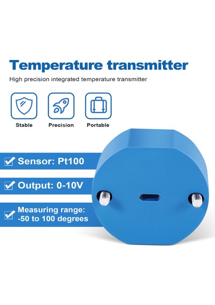 Rtd PT100 Sıcaklık Verici DC24V Eksi 50 ~ 100 Derece Çıkış 0-10V (Yurt Dışından)
