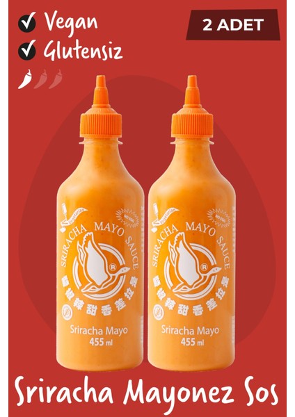 Flying Goose Sriracha Mayo Chilli Biberli Mayonez Sosu 455 ml x 2 Adet