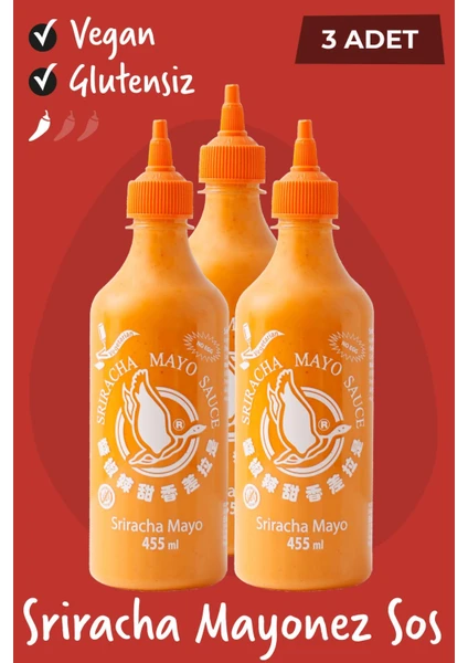 Flying Goose Sriracha Mayo Chilli Biberli Mayonez Sosu 455 ml x 3 Adet