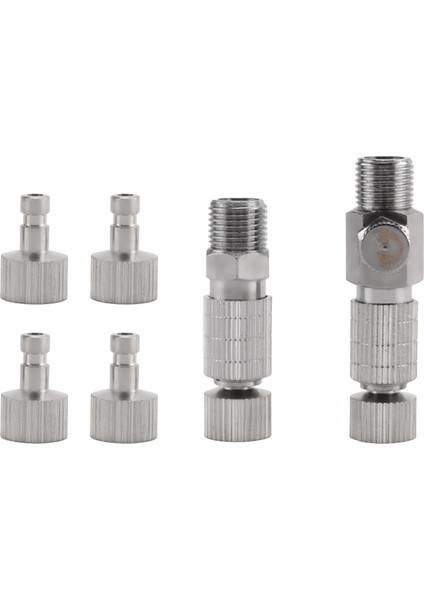 8 Adet Airbrush Adaptör Seti Airbrush Hızlı Bırakma Kaplin Hava Kompresörü ve Airbrush Hortumu Için Bağlantı Kesme Adaptörü Kiti (Yurt Dışından)