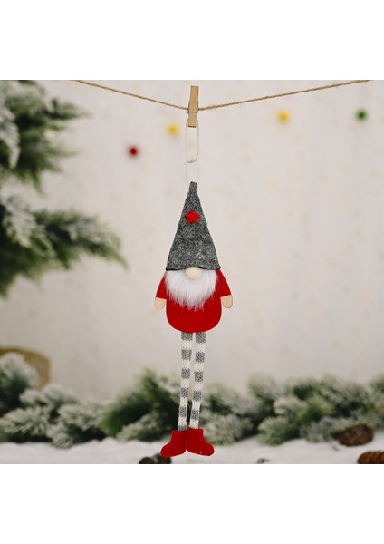 9 Paket Noel Yüzü Olmayan Uzun Bacak Gnome Santa Noel Ağacı Asılı Damla Süs Bebek Süslemeleri Ev Kolye Hediyeler Için (Yurt Dışından)