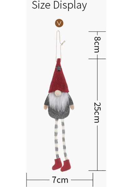 9 Paket Noel Yüzü Olmayan Uzun Bacak Gnome Santa Noel Ağacı Asılı Damla Süs Bebek Süslemeleri Ev Kolye Hediyeler Için (Yurt Dışından) modelleri