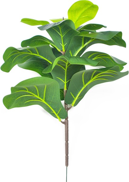 Adet Yapay Keman Yaprağı Incir Ağacı 19.6 Inç Sahte Bitkiler Ficus Çalı Yeşillik Düğün Avlu Dış Dekorasyon Için (Yurt Dışından)