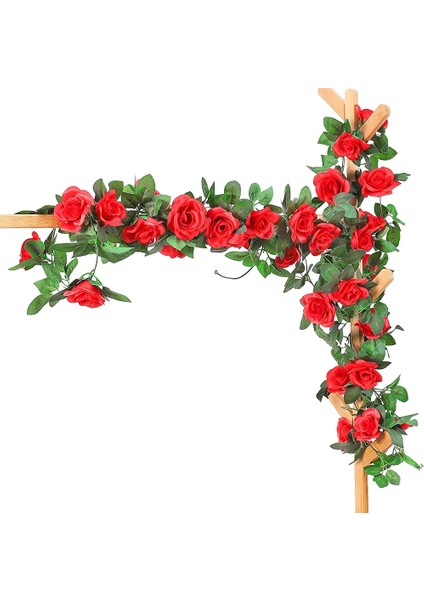 Yapay Gül Çelenk, 2 Paket 15 Ft Pembe Sahte Gül Asma Asılı Çiçekler Bitkiler Düğün Ev Için Sahte Çiçek Kırmızı (Yurt Dışından) fırsatları