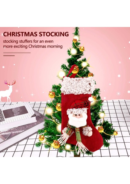 Noel Çorabı Noel Baba Şeker Çorap Hediye Çantası Noel Ağacı Asılı Dekor Çanta, A (Yurt Dışından) fiyatları