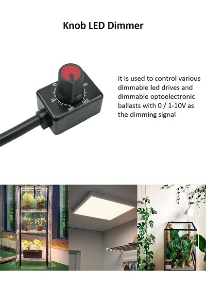 Dc 0/1-10V Topuzu LED Dimmer, Alçak Gerilim Pasif Dimmer Pwm Karartma Için 0-10V Veya 1-10V Kısılabilir Elektronik LED Sürücü 3 Adet (Yurt Dışından)