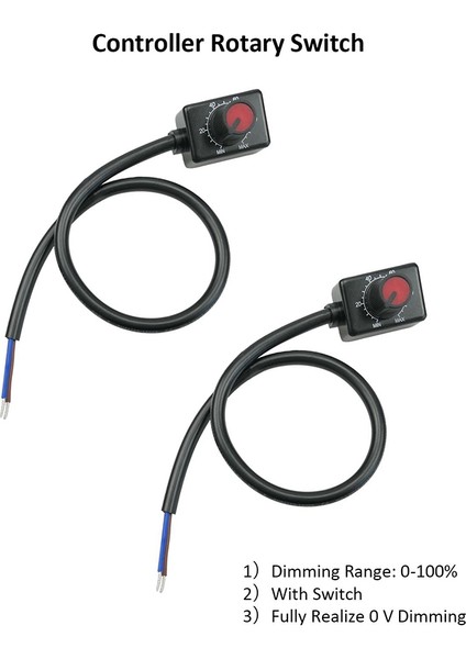 Dc 0/1-10V Topuzu LED Dimmer, Alçak Gerilim Pasif Dimmer Pwm Karartma Için 0-10V Veya 1-10V Kısılabilir Elektronik LED Sürücü 3 Adet (Yurt Dışından)