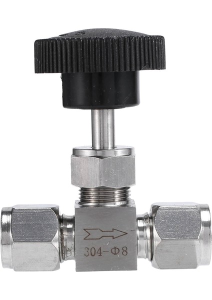 Ayarlanabilir Iğne Vana Od 8mm Boru Paslanmaz Çelik 304 Yüksek Basınçlı Aside Dayanıklı Düz Kart Seti Vinç (Yurt Dışından)