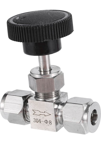 Ayarlanabilir Iğne Vana Od 8mm Boru Paslanmaz Çelik 304 Yüksek Basınçlı Aside Dayanıklı Düz Kart Seti Vinç (Yurt Dışından)