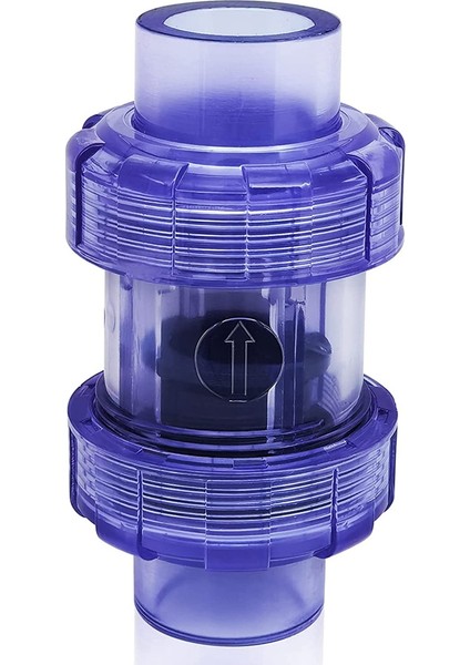 Çek Valf 3/4 Inç True Union Çek Valf Şeffaf Mavi Upvc Çek Valf Boru Hattı Çek Valf Tek Yönlü Valf (Yurt Dışından)