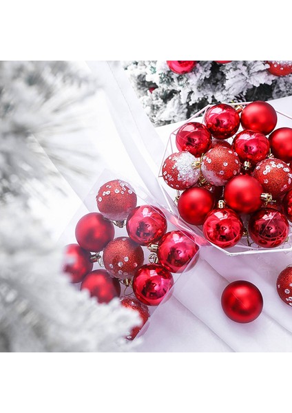 18 Pcs Noel Top Süsler Noel Ağacı Süsleri Ev Yeni Yıl Partisi Dekoru Için Asılı Toplar - 2.36 Inç, Mor (Yurt Dışından)
