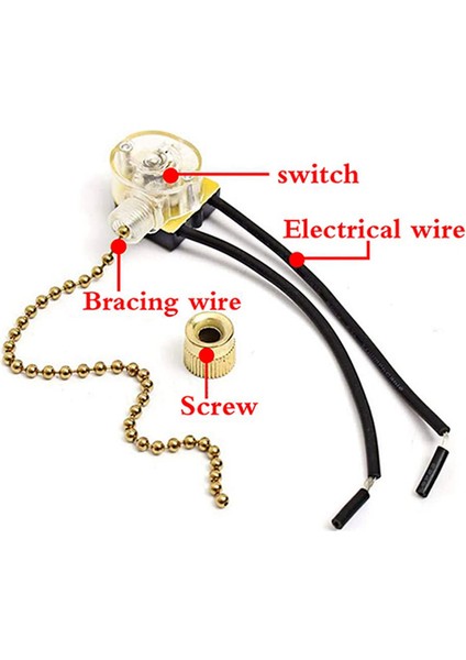 Tavan Vantilatörü Işık Anahtarı Zing Kulak ZE-109 Iki Telli Işık Anahtarı Çekme Kabloları ile Tavan Işık Hayranları Için Lambalar 2 Adet Bronz (Yurt Dışından)