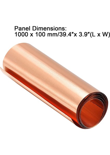 Bakır Sac Rulo, Metal Folyo Plaka 1000MM x 100MM x 0,01MM (Yurt Dışından)