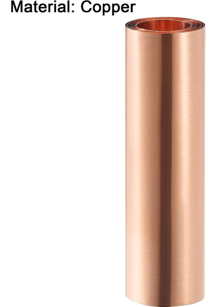 Bakır Sac Rulo, Metal Folyo Plaka 1000MM x 100MM x 0,01MM (Yurt Dışından)