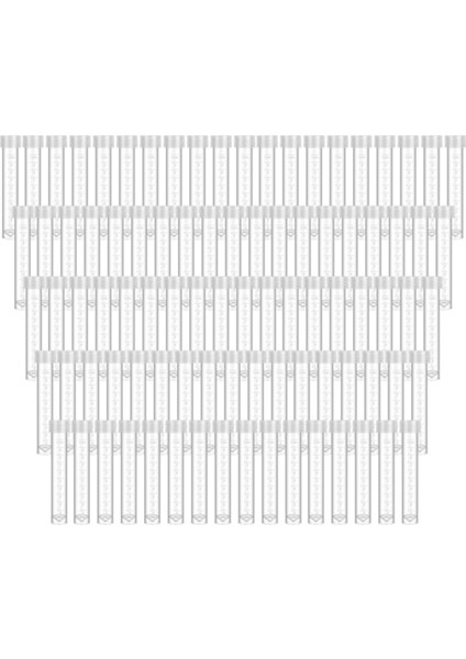 100 Adet 10ML Plastik Kapaklı Test Tüpleri Flakon Mühür Kapaklı Konteyner Kapaklı Küçük Depolama Tüpleri Şeffaf Test Laboratuvarı Tüpleri (Yurt Dışından)