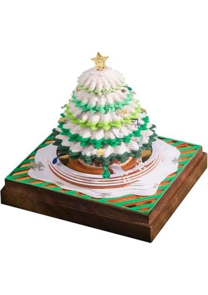 3D Kağıt Heykel Sanat Not Defteri, Noel 3D Takvim Not Kağıdı Not Sanat Pedi, Yırtma Takvim Heykel (Yurt Dışından)