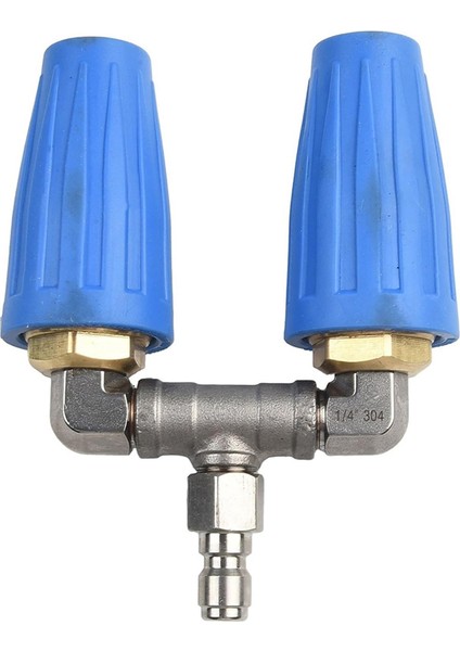 Yüksek Basınçlı Yıkama Çift Uçlu Turbo Nozul, 4000PSI Basınç Dönen Çift Turbo Nozul Püskürtme Ucu 1/4 Inç (Yurt Dışından)