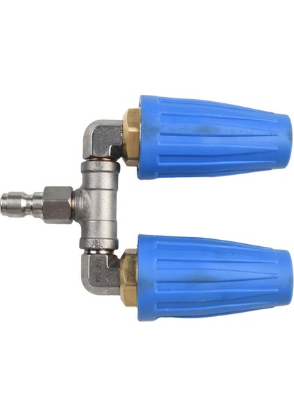 Yüksek Basınçlı Yıkama Çift Uçlu Turbo Nozul, 4000PSI Basınç Dönen Çift Turbo Nozul Püskürtme Ucu 1/4 Inç (Yurt Dışından)